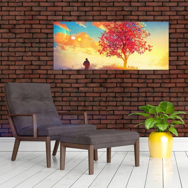 Slika - Drvo na brdu (120x50 cm)