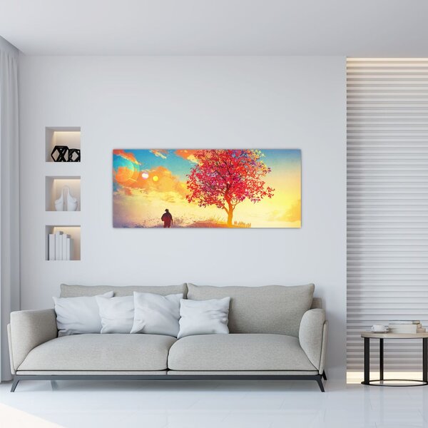 Slika - Drvo na brdu (120x50 cm)