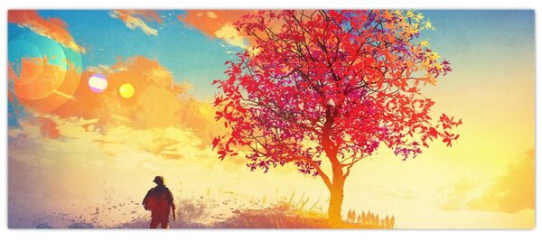Slika - Drvo na brdu (120x50 cm)