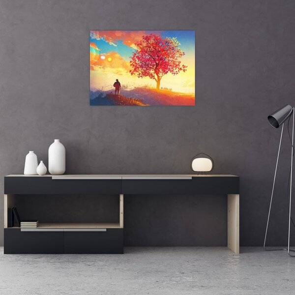 Slika - Drvo na brdu (70x50 cm)