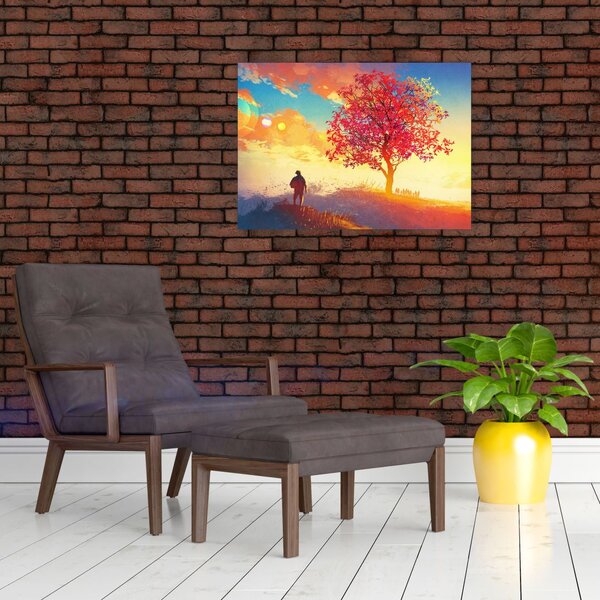 Slika - Drvo na brdu (70x50 cm)