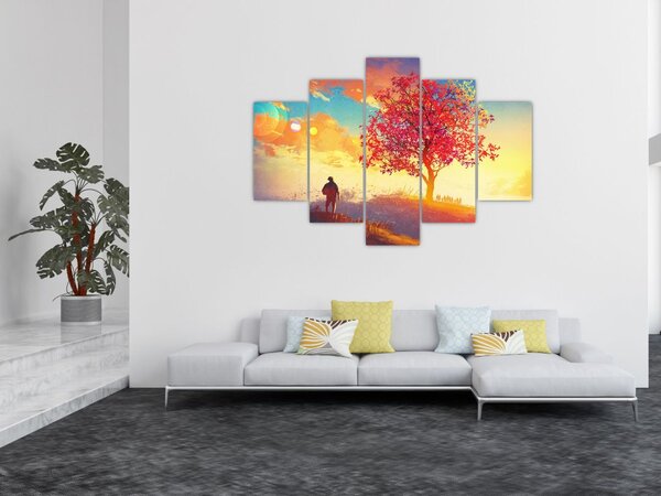 Slika - Drvo na brdu (150x105 cm)