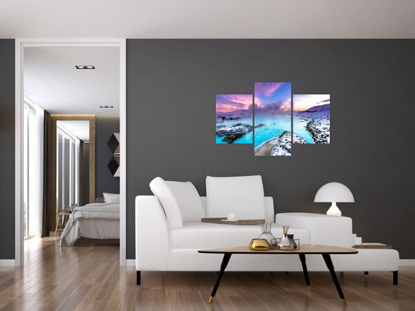 Slika - Plava laguna na Islandu (90x60 cm)