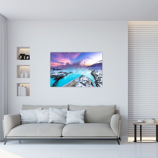 Slika - Plava laguna na Islandu (90x60 cm)