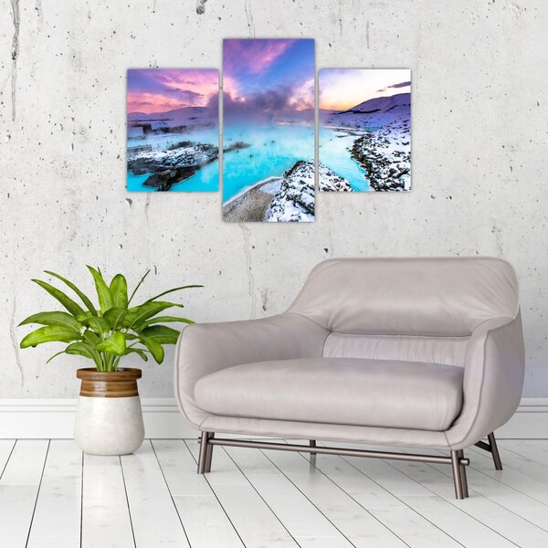 Slika - Plava laguna na Islandu (90x60 cm)