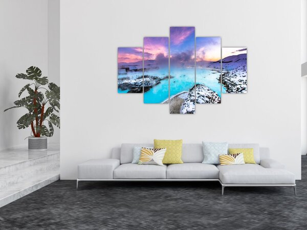 Slika - Plava laguna na Islandu (150x105 cm)