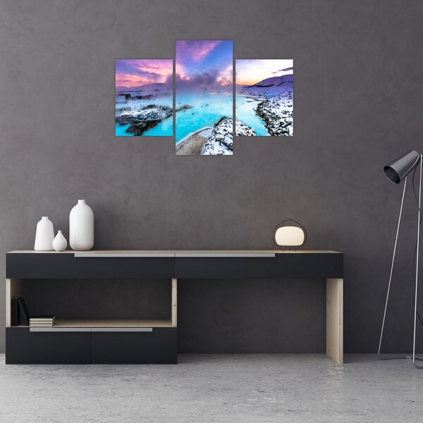 Slika - Plava laguna na Islandu (90x60 cm)