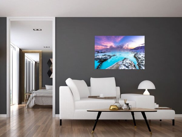 Slika - Plava laguna na Islandu (90x60 cm)