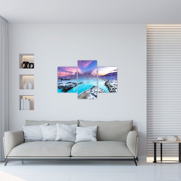 Slika - Plava laguna na Islandu (90x60 cm)