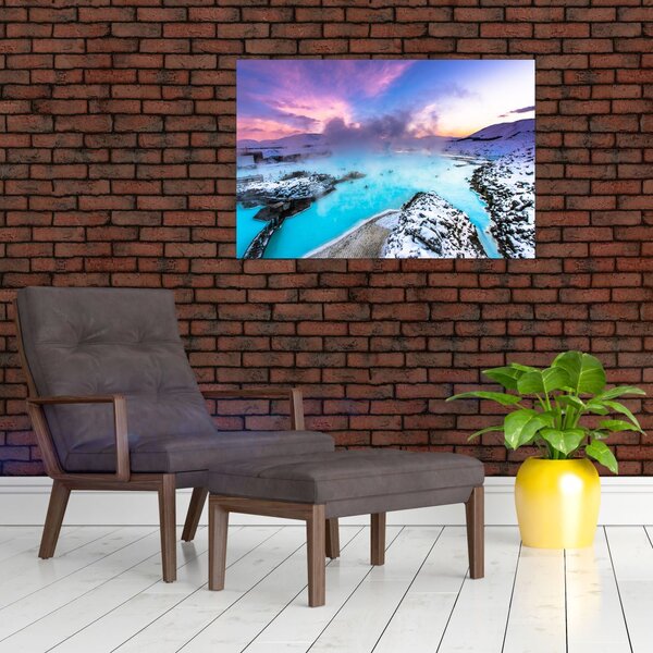 Slika - Plava laguna na Islandu (90x60 cm)