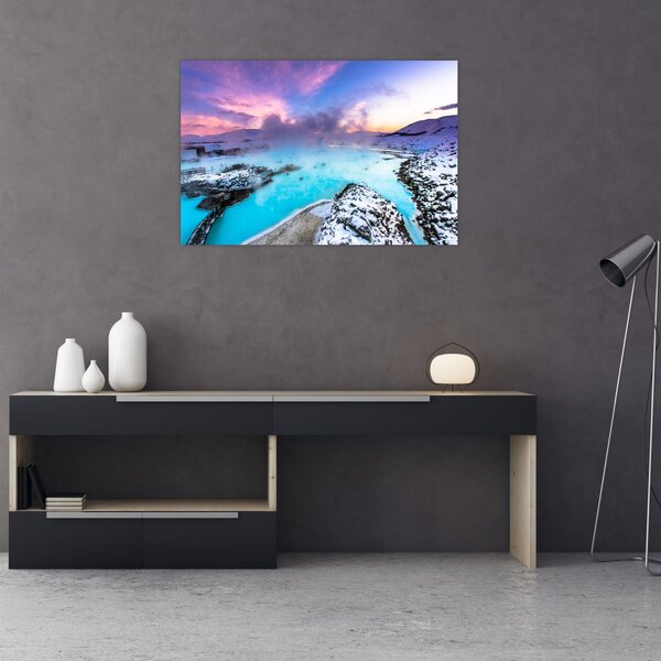 Slika - Plava laguna na Islandu (90x60 cm)