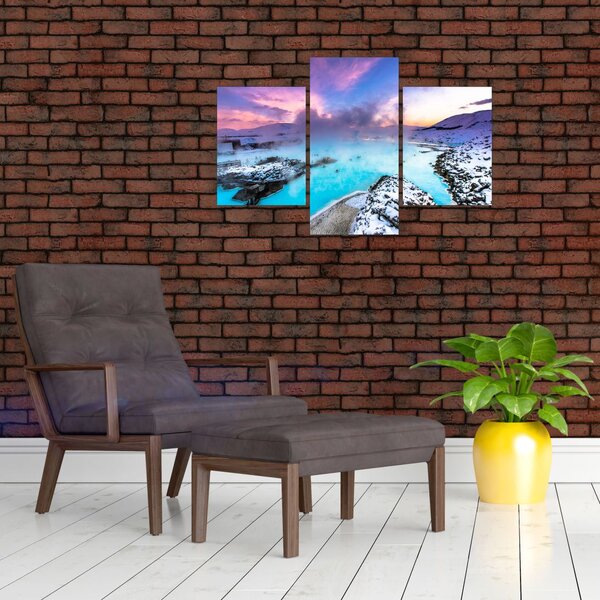 Slika - Plava laguna na Islandu (90x60 cm)