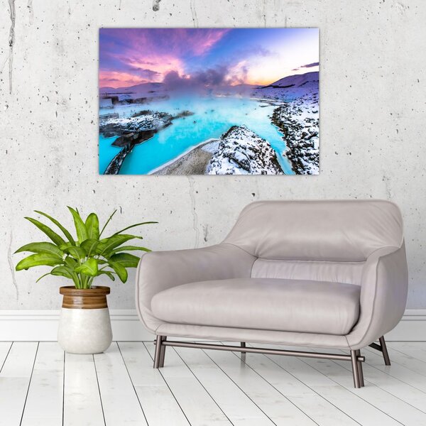Slika - Plava laguna na Islandu (90x60 cm)