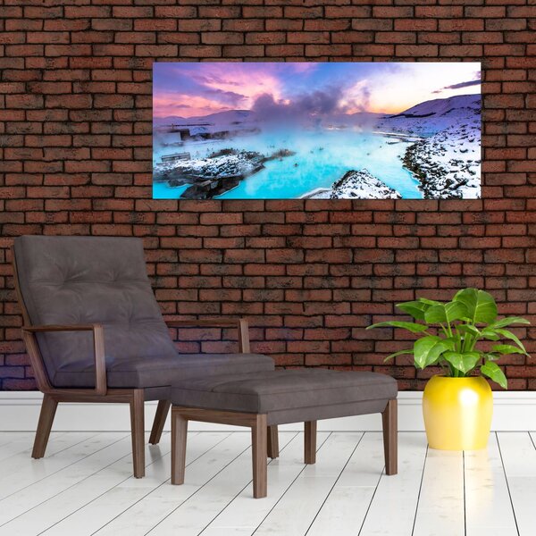 Slika - Plava laguna na Islandu (120x50 cm)