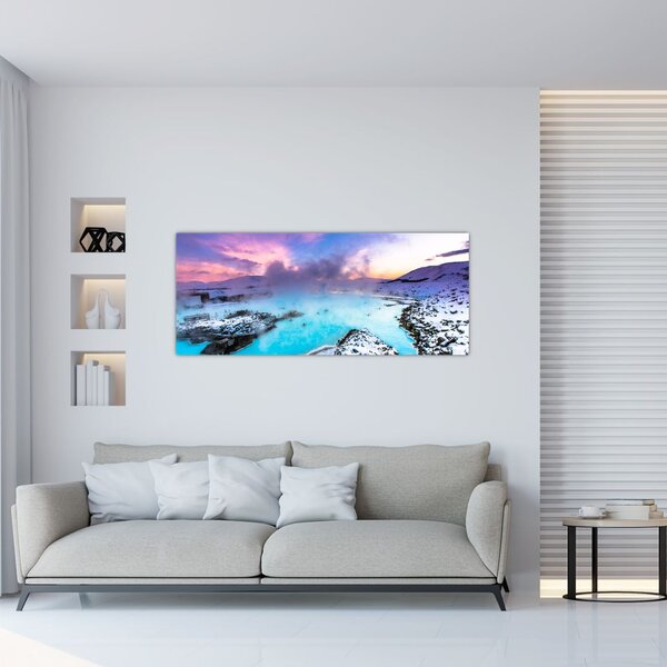 Slika - Plava laguna na Islandu (120x50 cm)