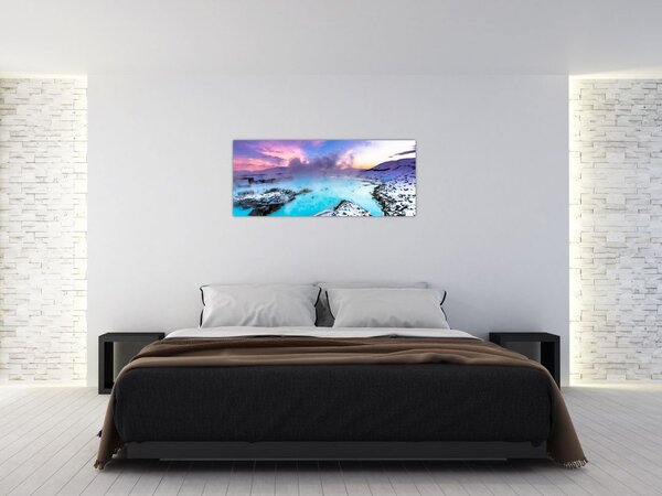 Slika - Plava laguna na Islandu (120x50 cm)