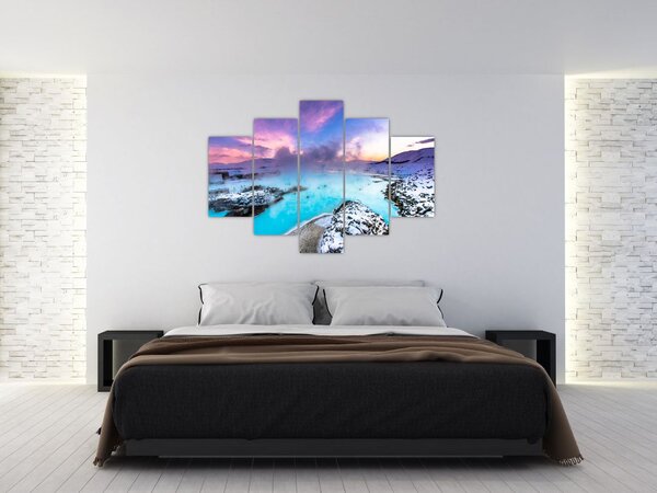 Slika - Plava laguna na Islandu (150x105 cm)