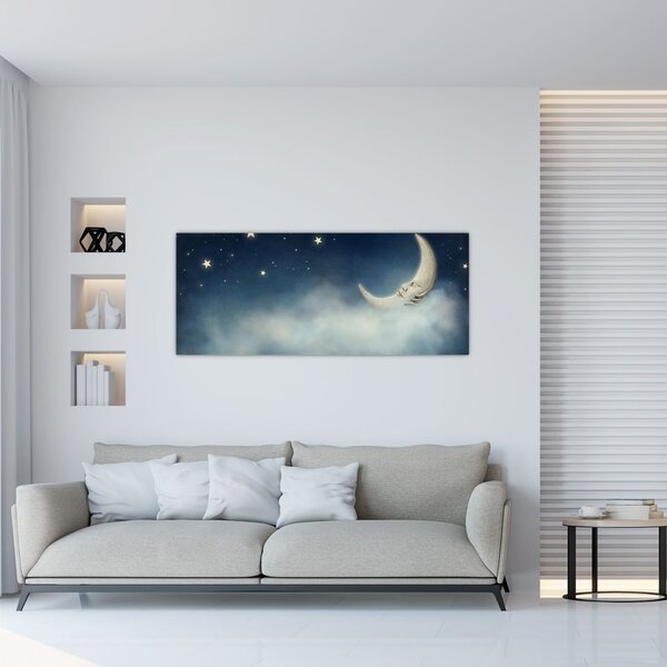 Slika - Mjesec sa zvijezdama (120x50 cm)