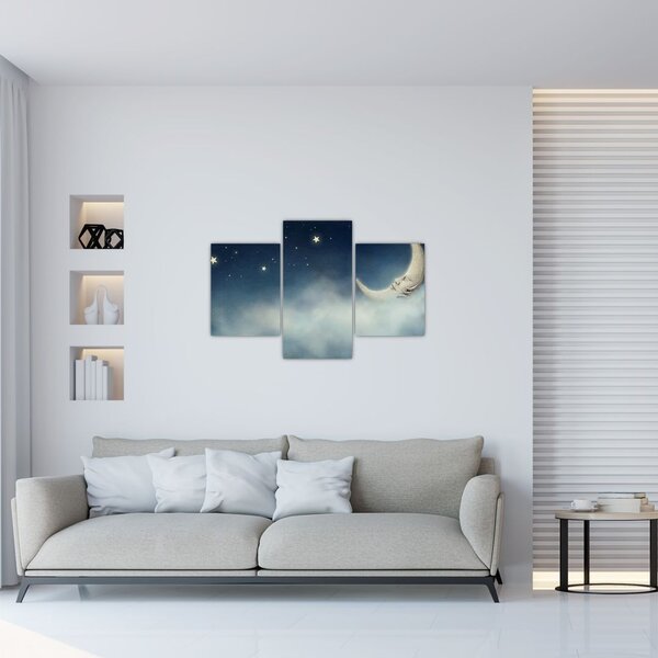 Slika - Mjesec sa zvijezdama (90x60 cm)