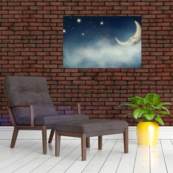 Slika - Mjesec sa zvijezdama (90x60 cm)