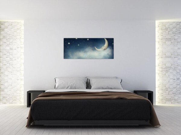 Slika - Mjesec sa zvijezdama (120x50 cm)