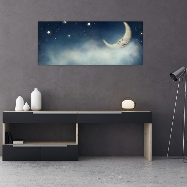 Slika - Mjesec sa zvijezdama (120x50 cm)