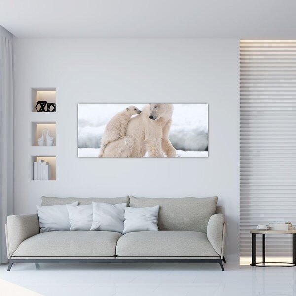 Slika - Polarni medvjedi (120x50 cm)