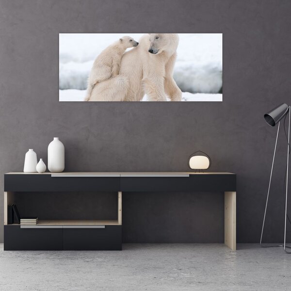 Slika - Polarni medvjedi (120x50 cm)