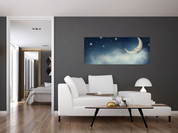 Slika - Mjesec sa zvijezdama (120x50 cm)