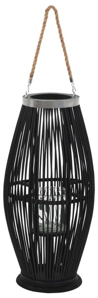 VidaXL Viseći svijećnjak od bambusa crni 60 cm
