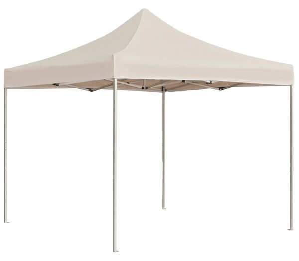 VidaXL Profesionalni sklopivi šator za zabave 3 x 3 m krem
