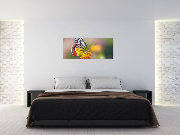 Slika - Leptir na cvijetu (120x50 cm)