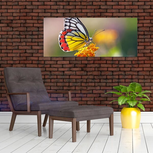 Slika - Leptir na cvijetu (120x50 cm)