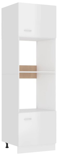 VidaXL Ormarić za mikrovalnu pećnicu sjajni bijeli 60x57x207 cm drveni