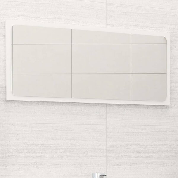 VidaXL Kupaonsko ogledalo sjajno bijelo 80x1,5x37 cm konstruirano drvo