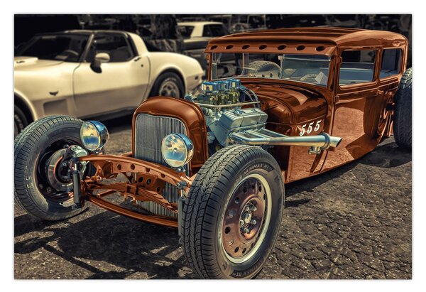Slika smeđeg automobila (90x60 cm)