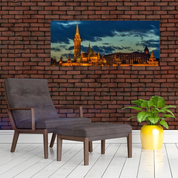 Slika osvijetljene građevine (120x50 cm)