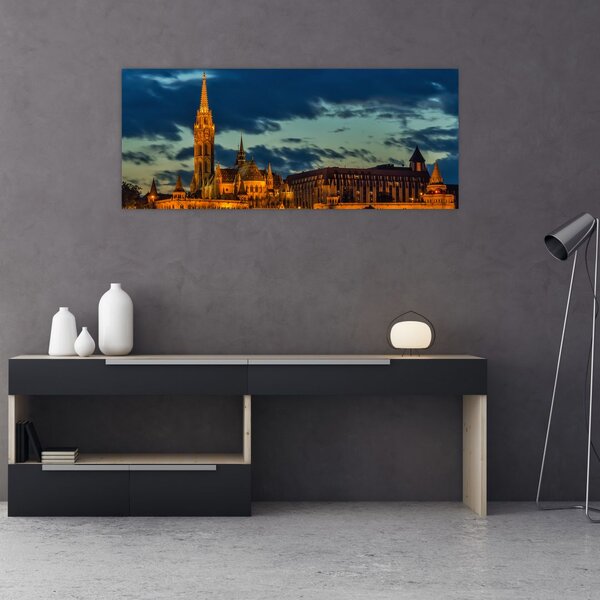 Slika osvijetljene građevine (120x50 cm)