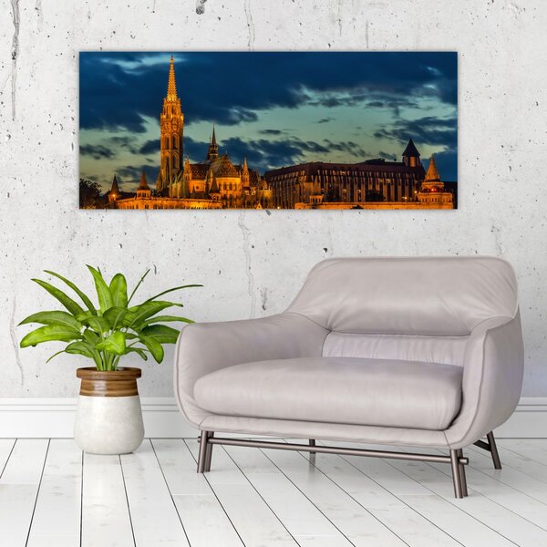 Slika osvijetljene građevine (120x50 cm)