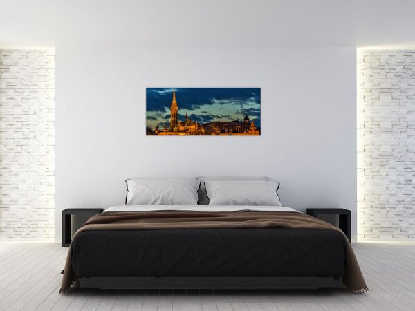 Slika osvijetljene građevine (120x50 cm)