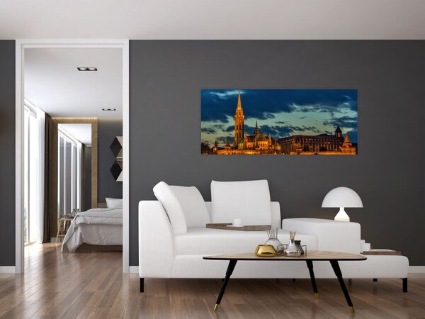Slika osvijetljene građevine (120x50 cm)
