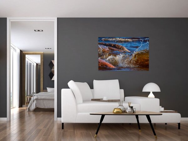 Detaljna slika - voda između kamenja (90x60 cm)