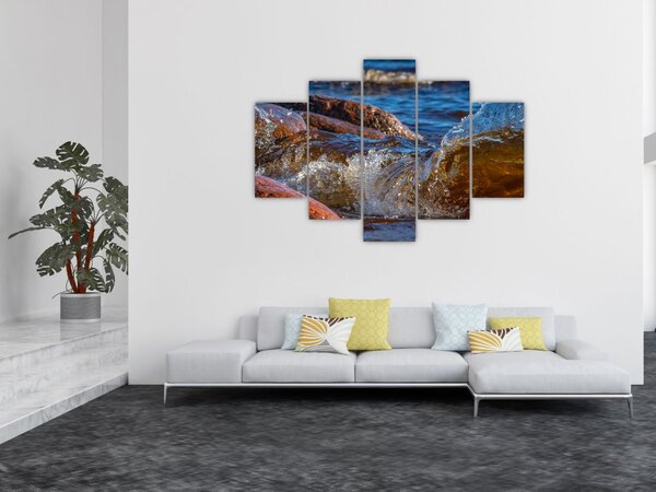 Detaljna slika - voda između kamenja (150x105 cm)
