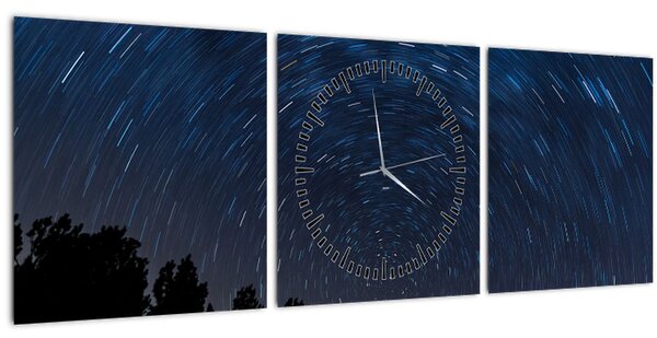 Slika noćnog neba (sa satom) (90x30 cm)