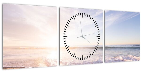Slika pješčane plaže (sa satom) (90x30 cm)