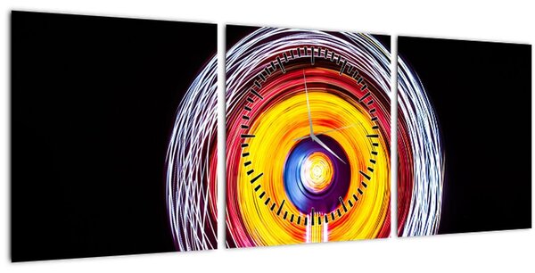 Slika svjetala u krugu (sa satom) (90x30 cm)