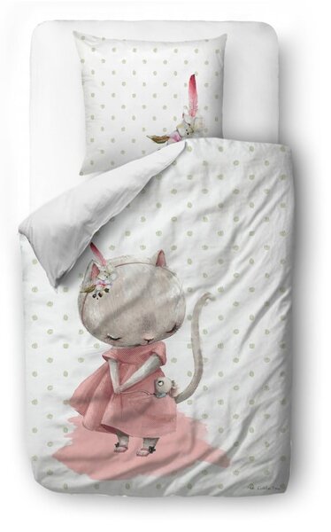 Pamučna posteljina Mr. Little Fox Mouse, 140 x 200 cm