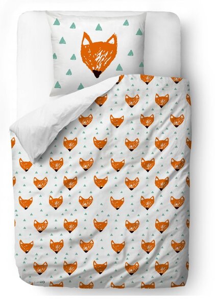 Dječja pamučna posteljina Mr. Little Fox Orange Heads, 100 x 130 cm