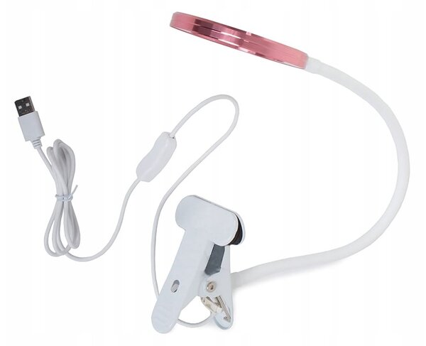 Gibljiva 24 led kozmetična namizna svetilka usb sponka - verk group