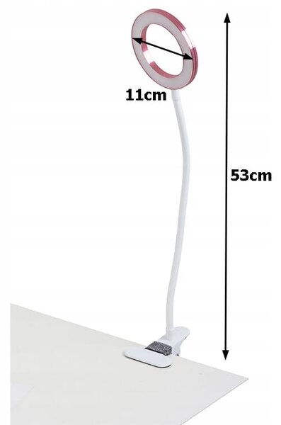 Gibljiva 24 led kozmetična namizna svetilka usb sponka - verk group